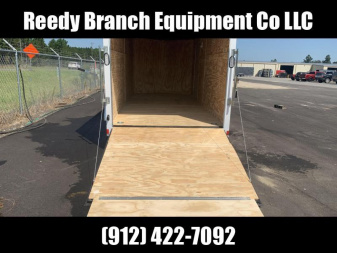 New 7x16 White Enclosed Rock Solid Cargo Trailer