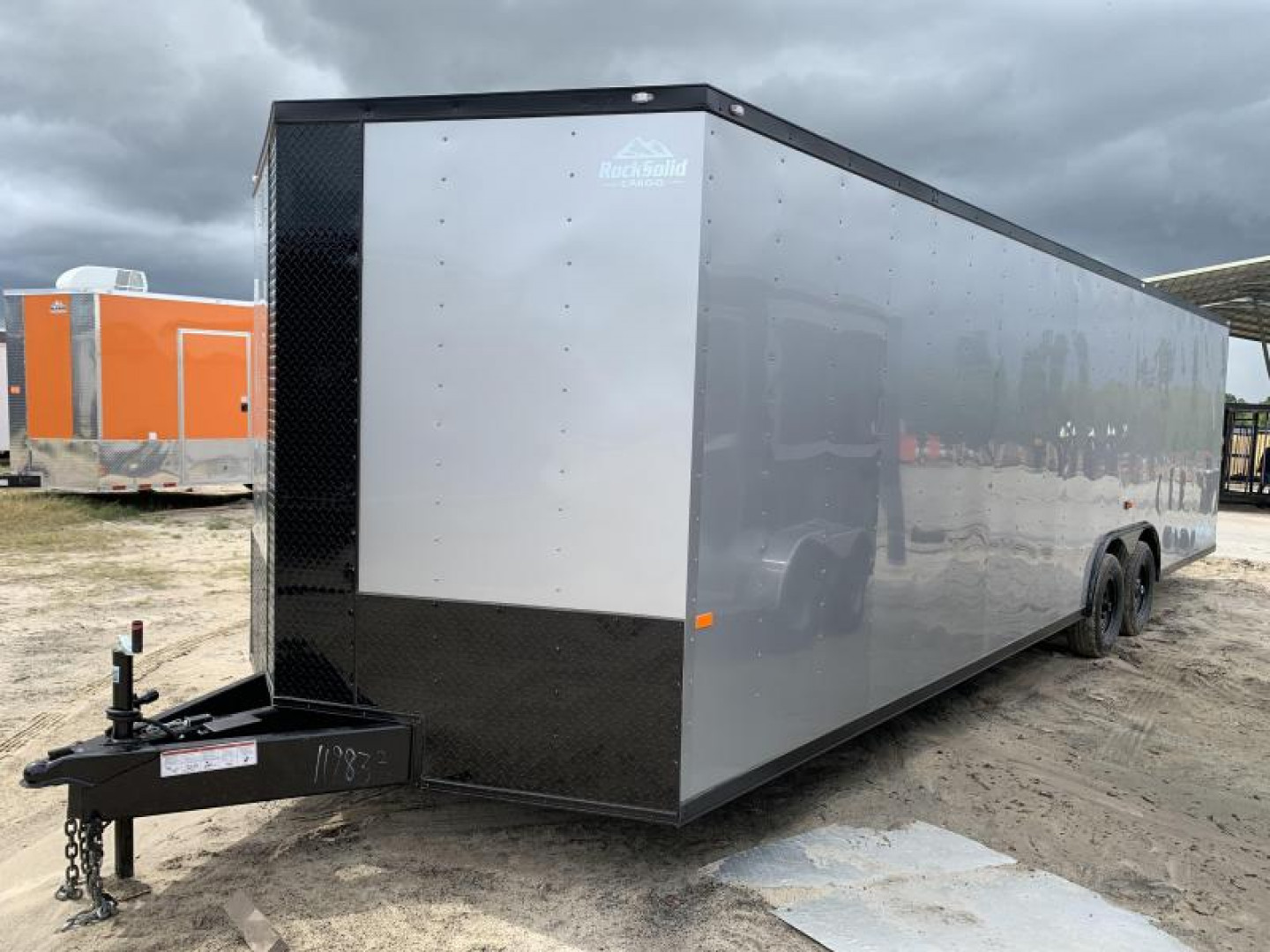 New 8.5x28-5200lb Silver Frost Blackout Package Enclosed Cargo Trailer