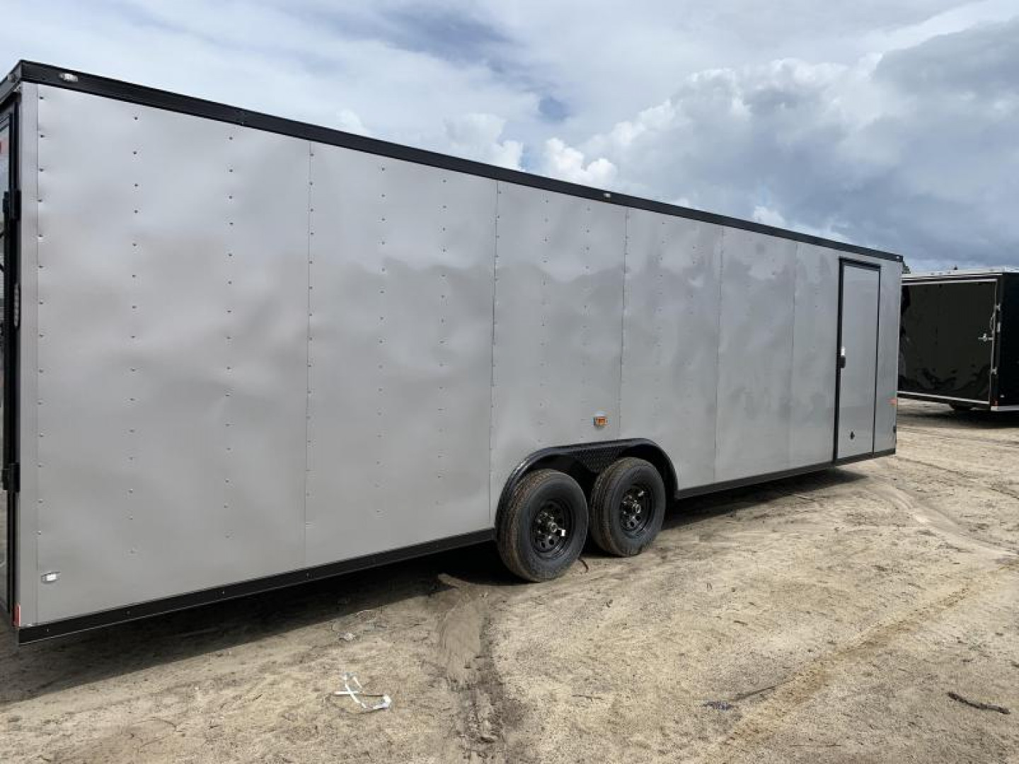 New 8.5x28-5200lb Silver Frost Blackout Package Enclosed Cargo Trailer