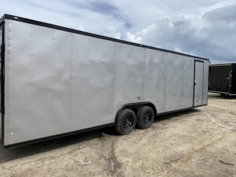New 8.5x28-5200lb Silver Frost Blackout Package Enclosed Cargo Trailer