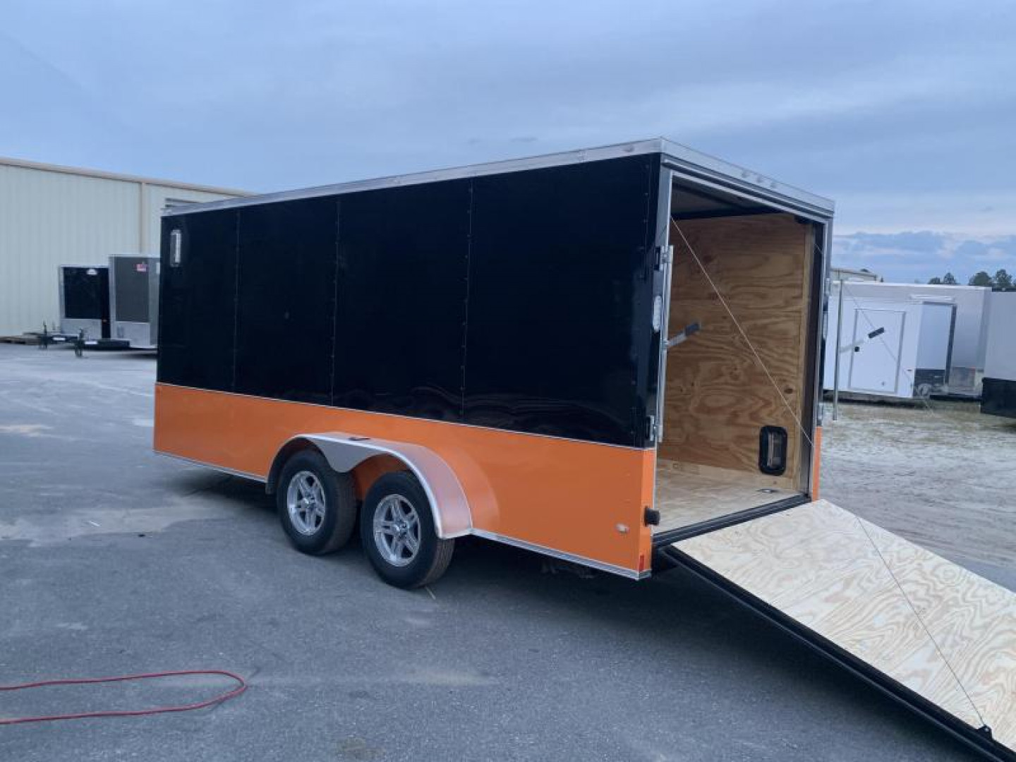 New 7x16 Enclosed Motorcycle Trailer (Many Upgrades)