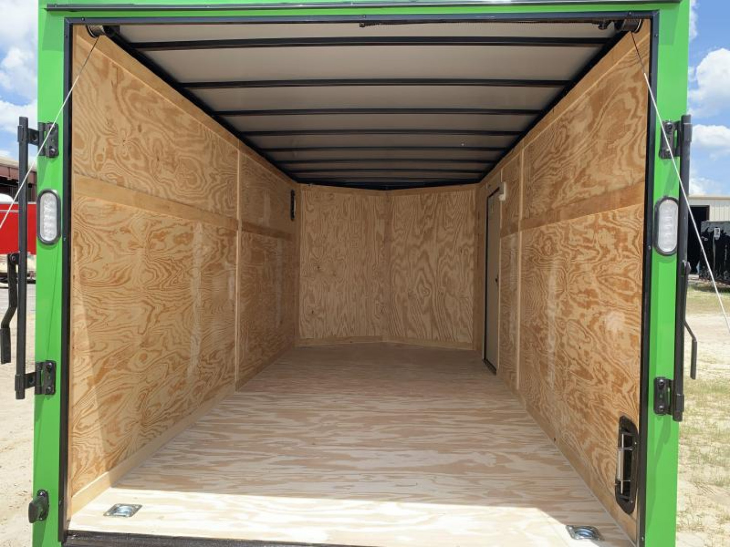 New 7x16 Electric Green Blackout Trailer