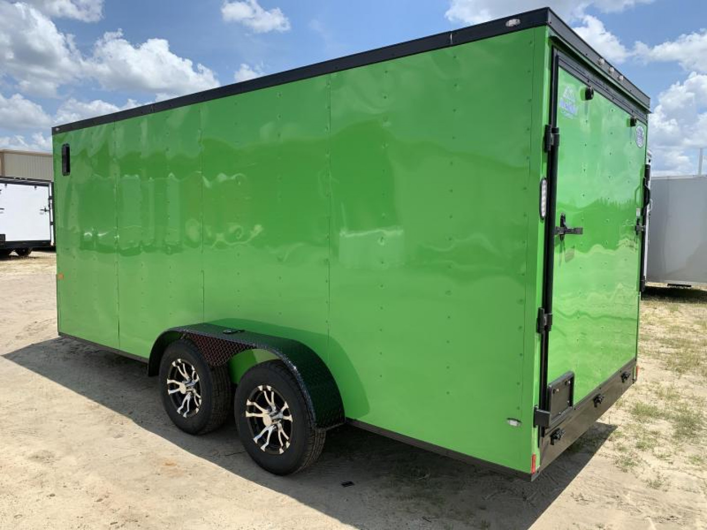 New 7x16 Electric Green Blackout Trailer