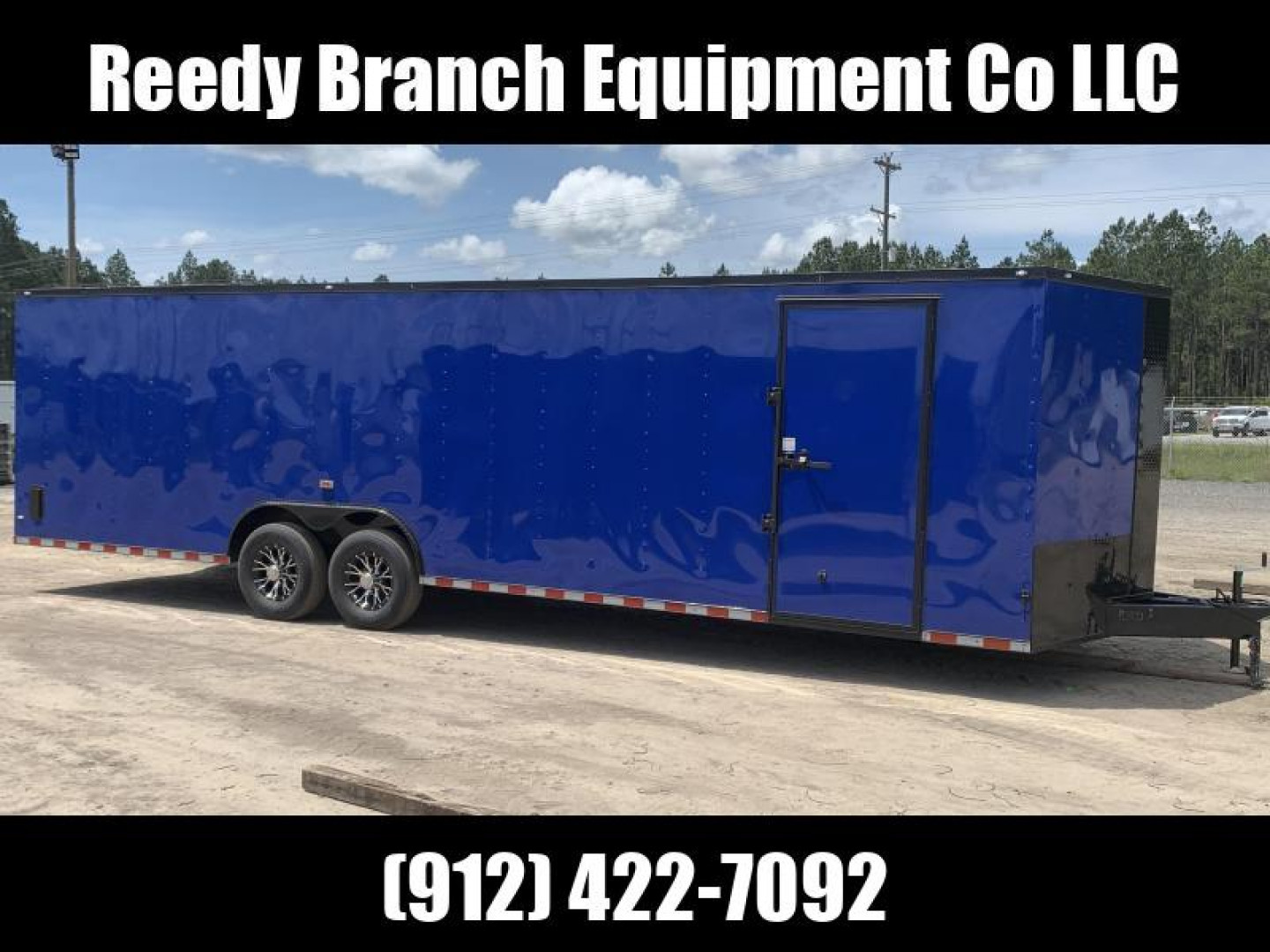 New 8.5x28-Electric Blue Blackout 14K-GVWR Enclosed Cargo Trailer