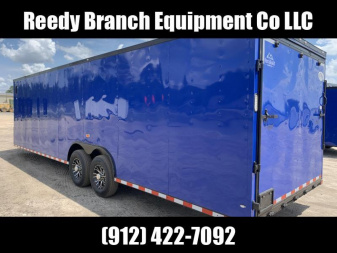 New 8.5x28-Electric Blue Blackout 14K-GVWR Enclosed Cargo Trailer