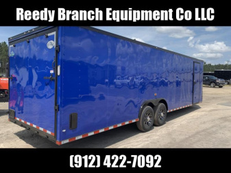 New 8.5x28-Electric Blue Blackout 14K-GVWR Enclosed Cargo Trailer