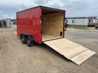 New 6x12TA Red Blackout Elite Enclosed Trailer (Upgraded Metal)