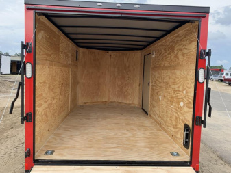 New 6x12TA Red Blackout Elite Enclosed Trailer (Upgraded Metal)