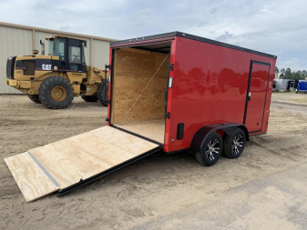New 6x12TA Red Blackout Elite Enclosed Trailer (Upgraded Metal)