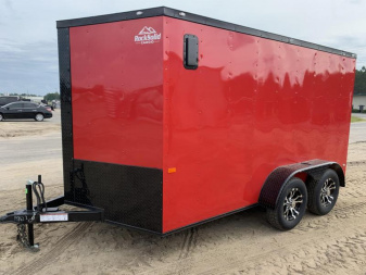 New 6x12TA Red Blackout Elite Enclosed Trailer (Upgraded Metal)