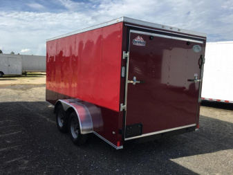 New 7x14 Brandy Wine Enclosed Cargo Trailer- Rock Solid Cargo