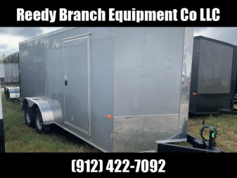 New 7x16 Silver Rock Solid Cargo Enclosed Trailer 7000GVWR