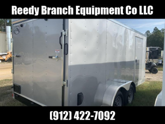 New 7x16 Silver Rock Solid Cargo Enclosed Trailer 7000GVWR