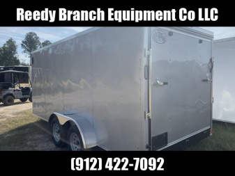 New 7x16 Silver Rock Solid Cargo Enclosed Trailer 7000GVWR