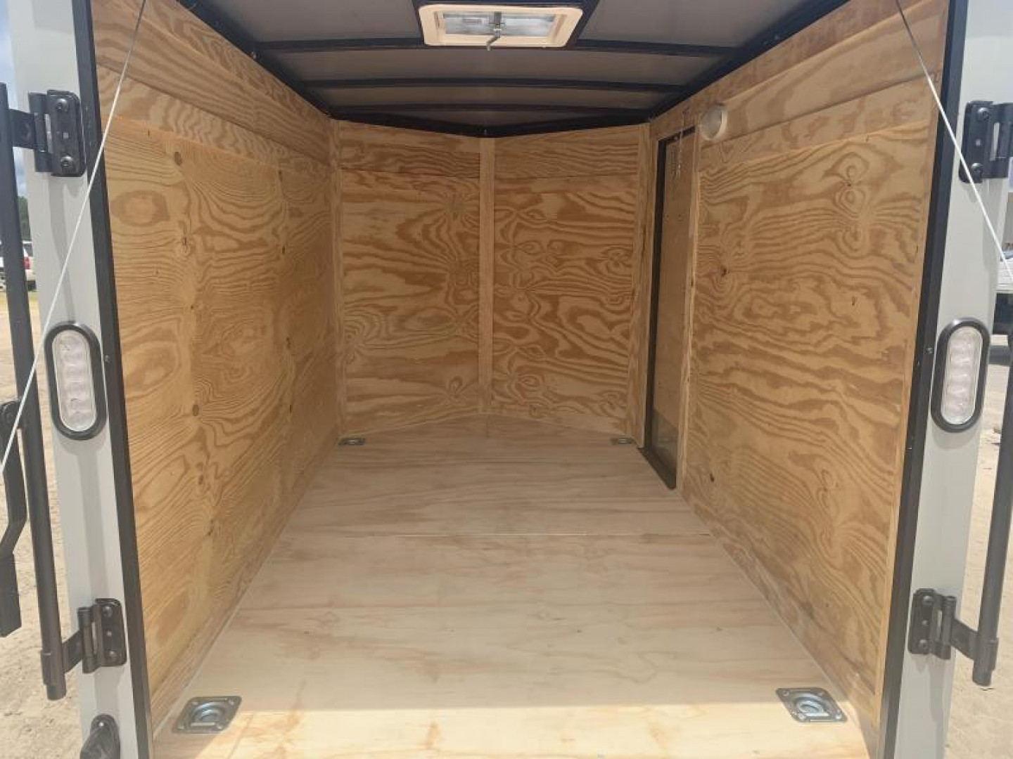 New 5x8 New -Dove Gray Blackout Enclosed Trailer