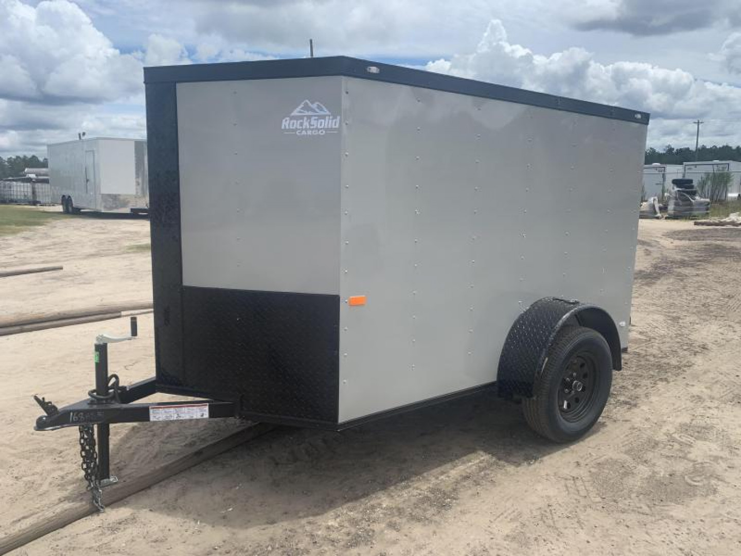 New 5x8 New -Dove Gray Blackout Enclosed Trailer