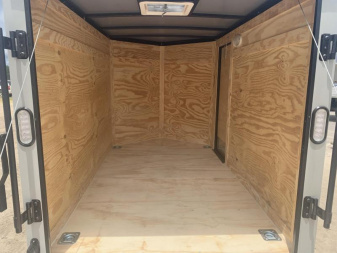 New 5x8 New -Dove Gray Blackout Enclosed Trailer