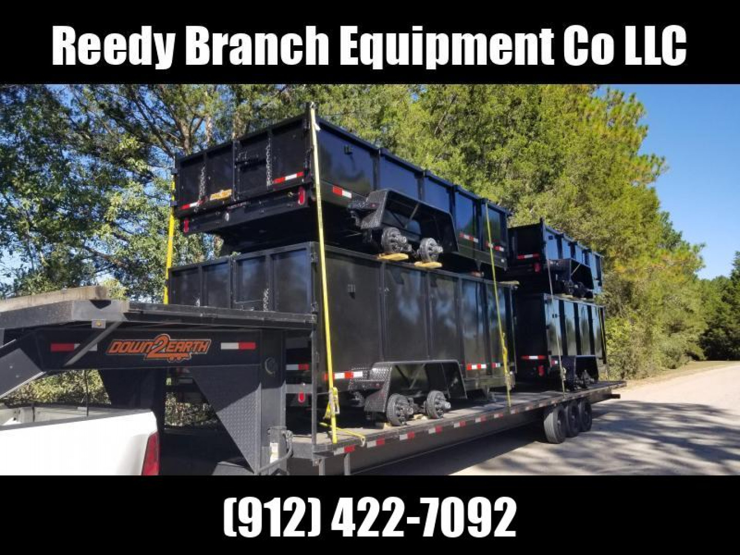 New 7x16 (4' sides) Down to Earth Dump Trailer