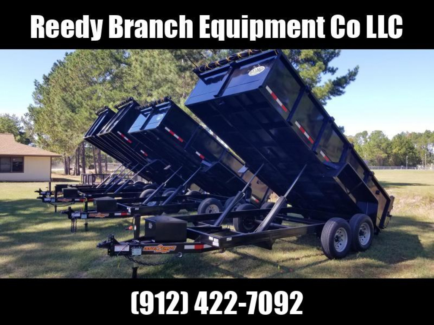 New 7x16 (2' sides) Down to Earth Dump Trailer