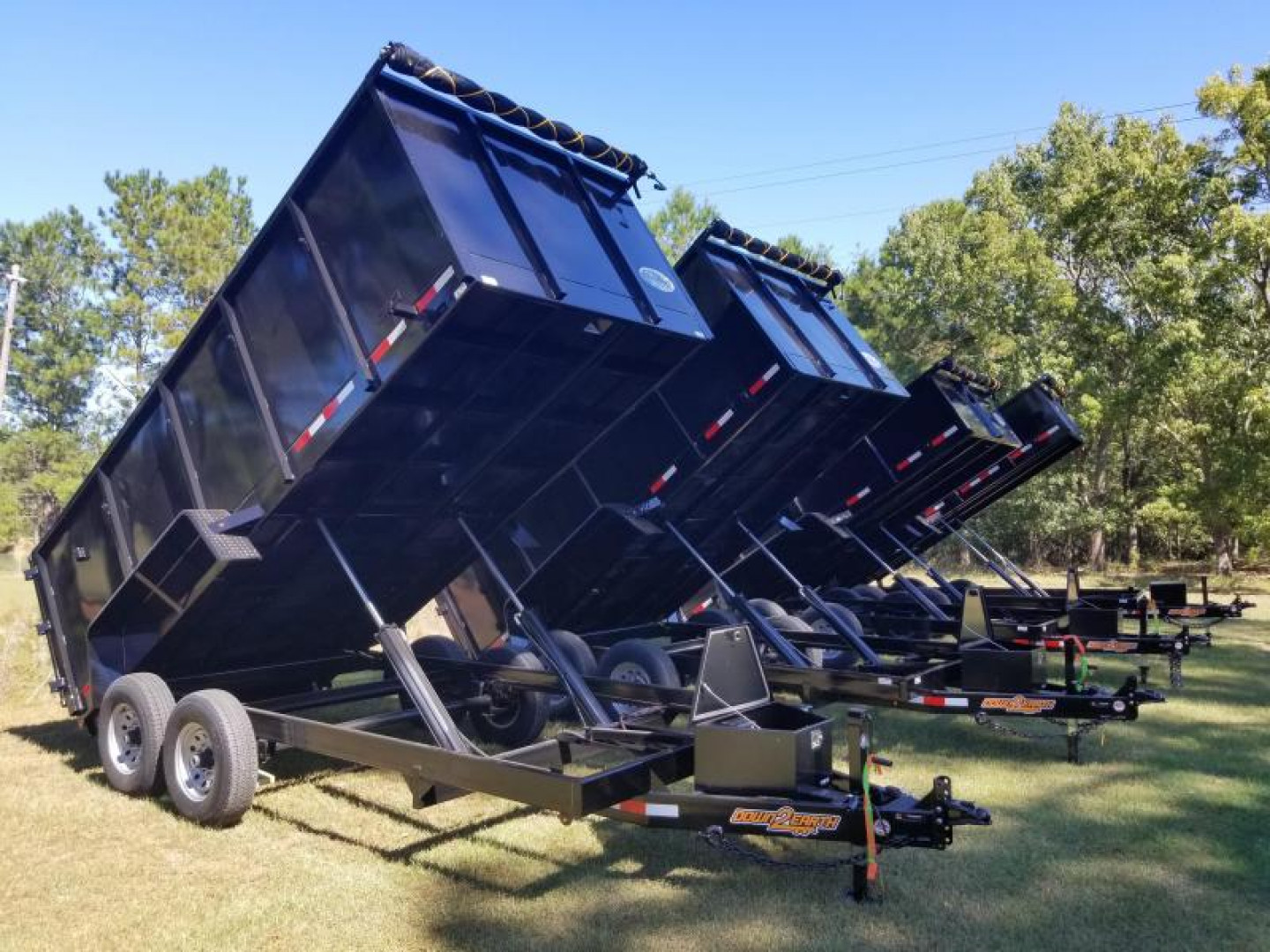New 7x16 (2' sides) Down to Earth Dump Trailer