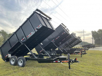 New 7x16 (2' sides) Down to Earth Dump Trailer