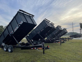 New 7x16 (2' sides) Down to Earth Dump Trailer