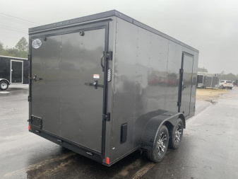 New Rock Solid Cargo 7x14. Ch. Gray Blackout Elite Enclosed Cargo Trailer