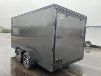 New Rock Solid Cargo 7x14. Ch. Gray Blackout Elite Enclosed Cargo Trailer