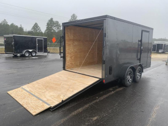 New Rock Solid Cargo 7x14. Ch. Gray Blackout Elite Enclosed Cargo Trailer