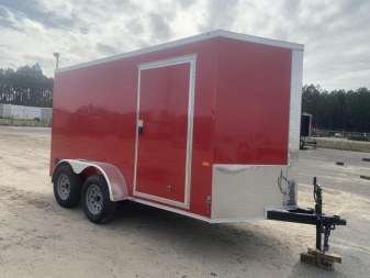 New Red 6x12 TA Rock Solid Cargo Enclosed Trailer (Douglas GA)