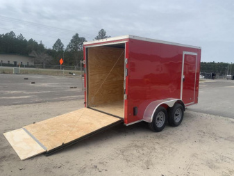 New Red 6x12 TA Rock Solid Cargo Enclosed Trailer (Douglas GA)