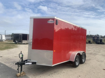 New Red 6x12 TA Rock Solid Cargo Enclosed Trailer (Douglas GA)