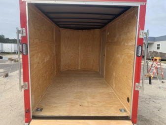New Red 6x12 TA Rock Solid Cargo Enclosed Trailer (Douglas GA)