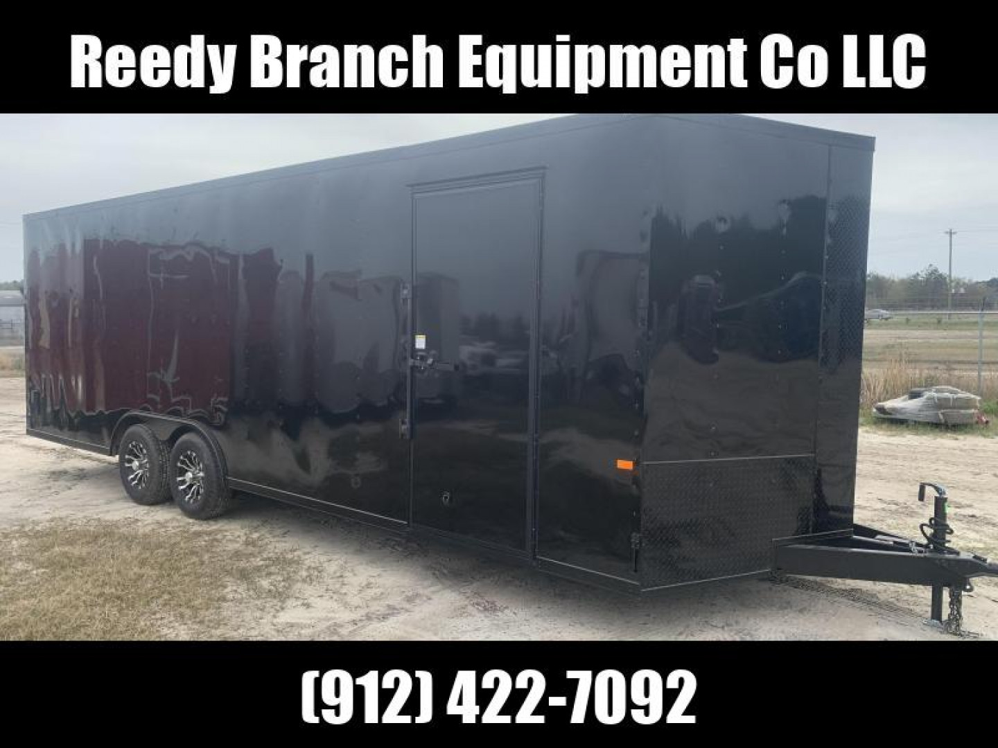 New 8.5x24-5200lb- 7'- Blackout Elite Rock Solid Cargo Trailer