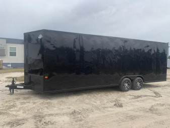New 8.5x24-5200lb- 7'- Blackout Elite Rock Solid Cargo Trailer