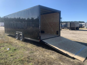 New 8.5x24-5200lb- 7'- Blackout Elite Rock Solid Cargo Trailer