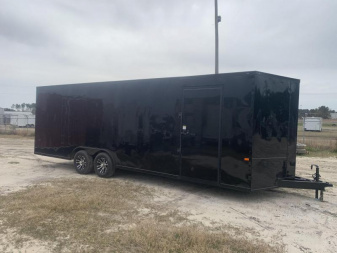 New 8.5x24-5200lb- 7'- Blackout Elite Rock Solid Cargo Trailer