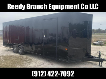 New 8.5x24-5200lb- 7'- Blackout Elite Rock Solid Cargo Trailer