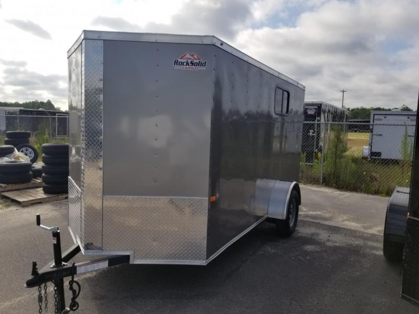 New Rock Solid Cargo Camper Trailer 6x12 Single Axle Enclosed Cargo Trailer