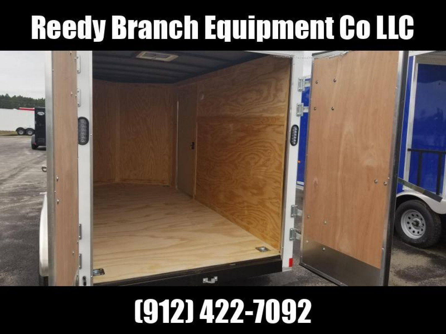 New 6x12 Barn Doors Rock Solid Cargo Enclosed Trailer