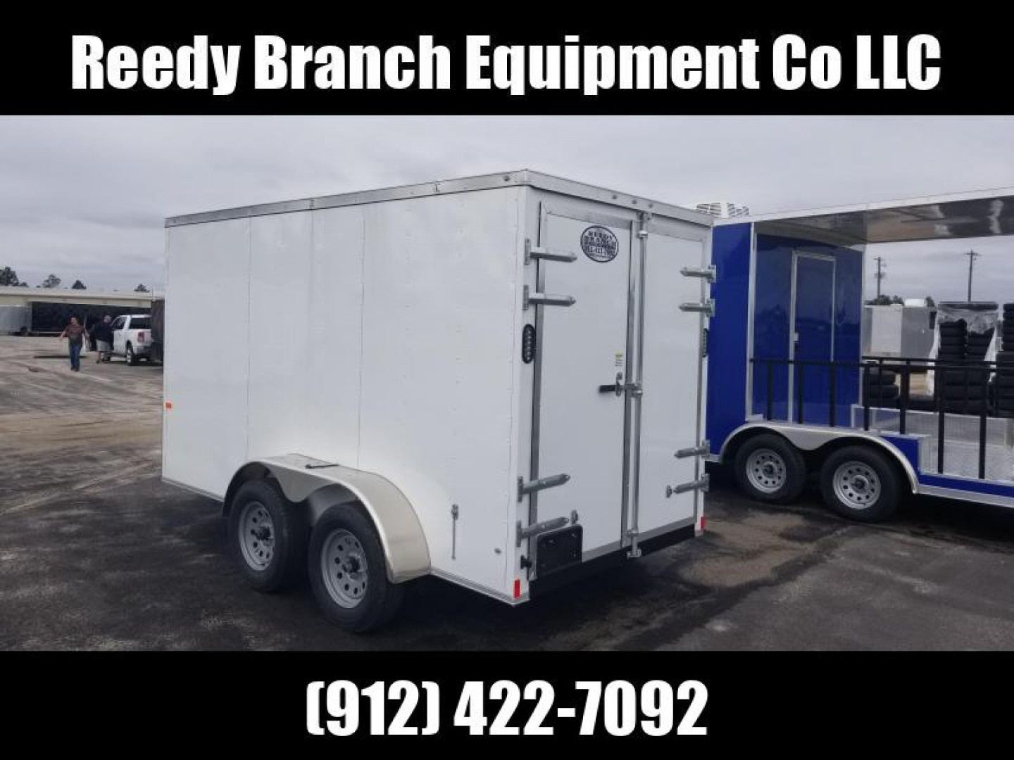 New 6x12 Barn Doors Rock Solid Cargo Enclosed Trailer