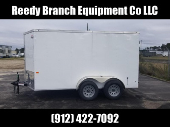 New 6x12 Barn Doors Rock Solid Cargo Enclosed Trailer
