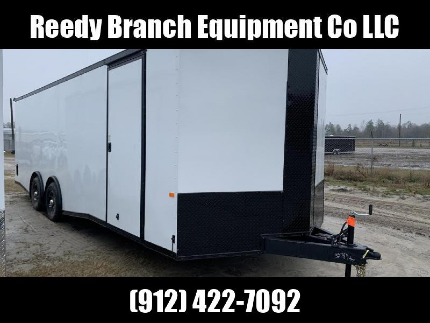 New 8.5x24 White Blackout Elite Spread Enclosed Cargo Trailer