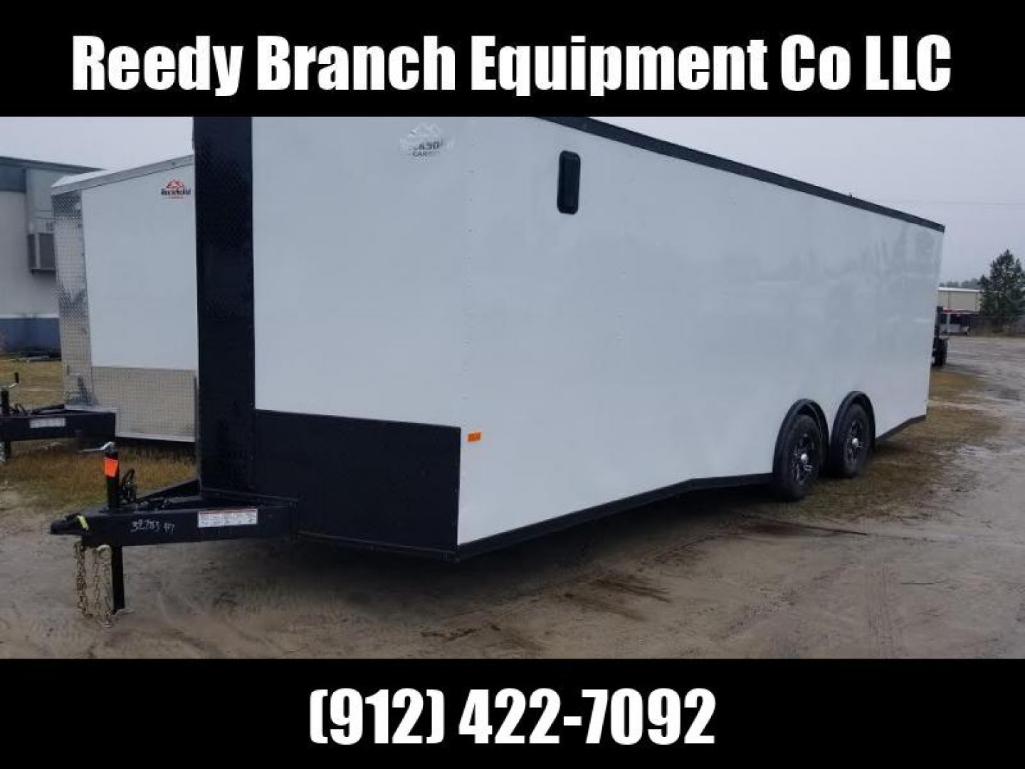 New 8.5x24 White Blackout Elite Spread Enclosed Cargo Trailer