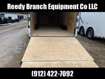 New 8.5x24 White Blackout Elite Spread Enclosed Cargo Trailer
