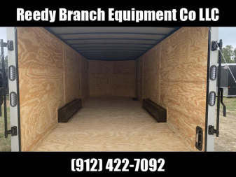 New 8.5x24 White Blackout Elite Spread Enclosed Cargo Trailer