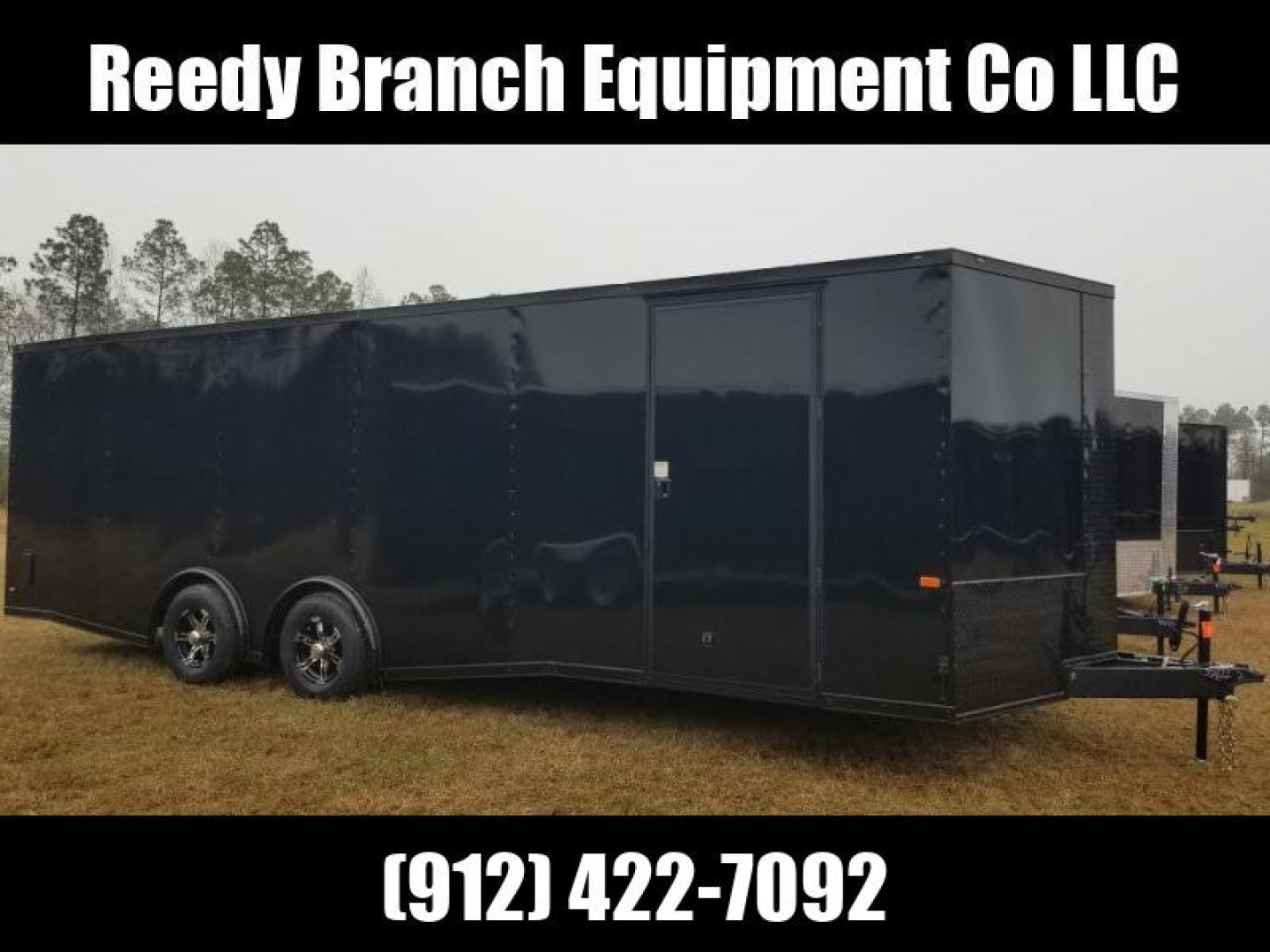 New 8.5x24 Black Polycore Blackout Elite Spread Enclosed Cargo Trailer