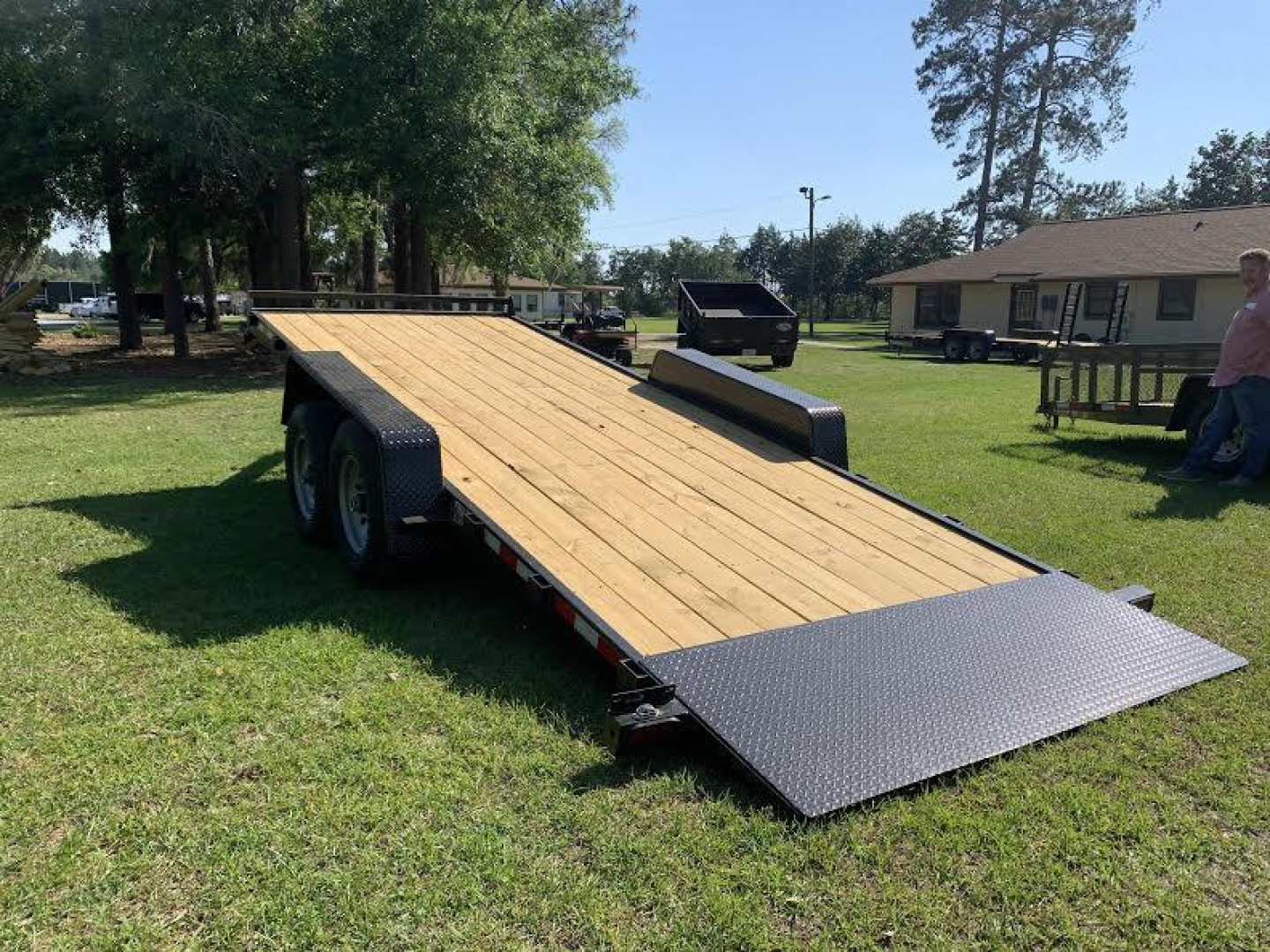 New 82"x20' 14K -Gravity Tilt Down to Earth Tilt Equipment Trailer