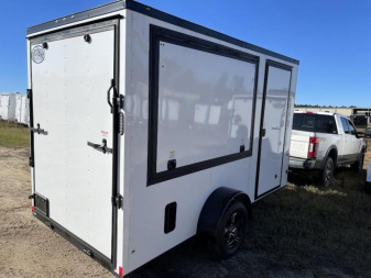 New 6x12 SA Blackout Elite - Concession Trailer Rock Solid Cargo