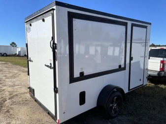 New 6x12 SA Blackout Elite - Concession Trailer Rock Solid Cargo